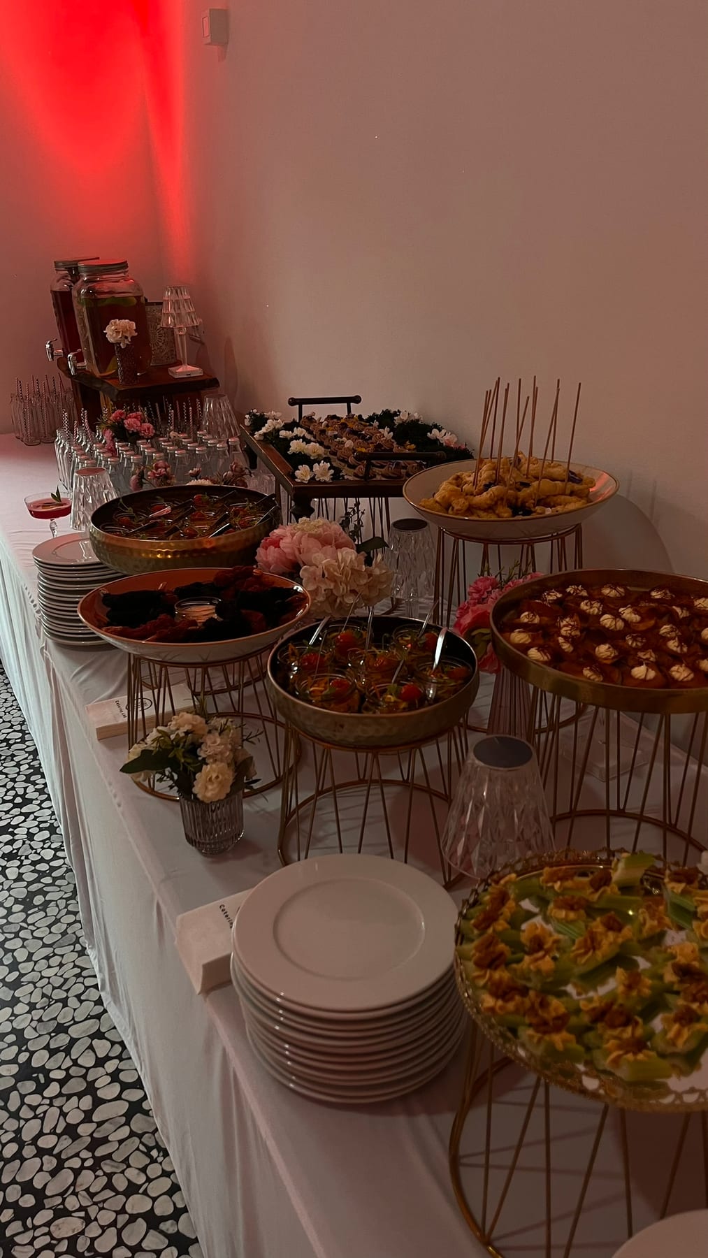Catering postavitev na lansiranju Afrodita Professional EXO-LIFT v 369 Place Ljubljana